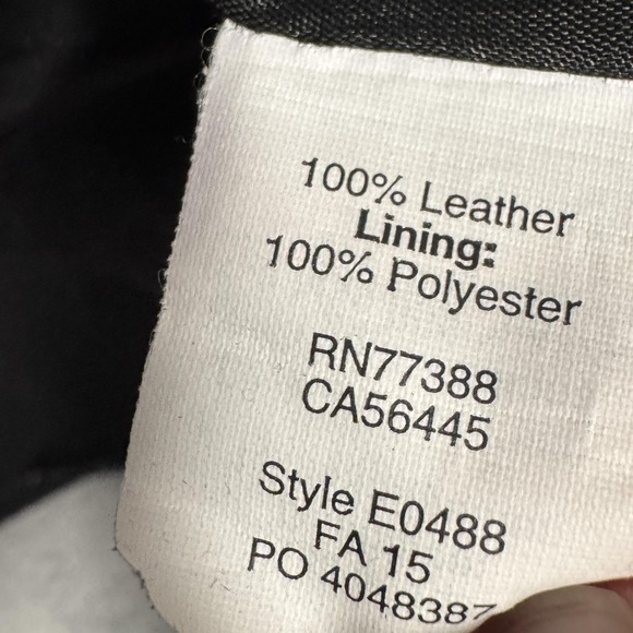 Madewell Jacket Womens S Black Washed Leather Moto Biker Asymmetrical Zip *FLAW - Picture 5 of 11